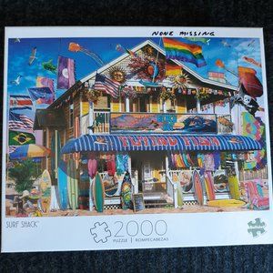 2000 piece surf shack puzzle used all pieces There 38.5×26.5"
